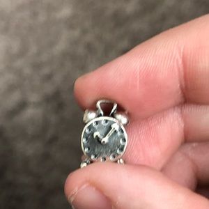 SS pandora clock charm